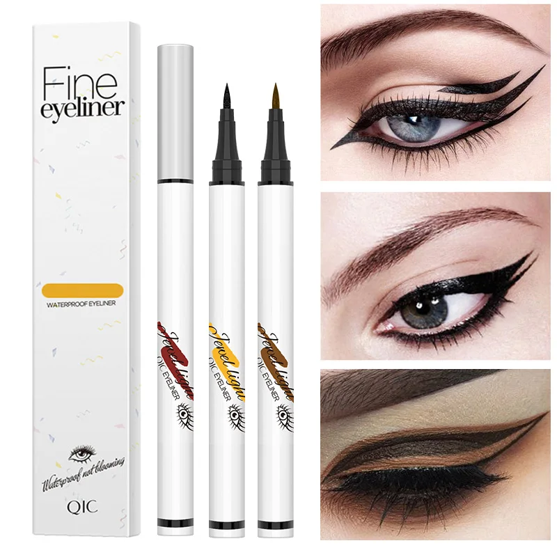 

QIC Black Brown Liquid Eyeliner Eye Make Up Waterproof Long Lasting Eye Liner Pencil Easy To Wear Eyes Makeup Cosmetics Tool Pen