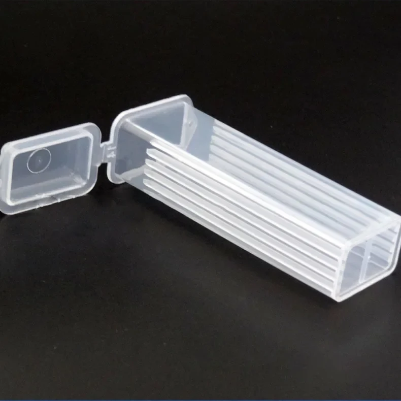 1PCS Plastic Microscope Slide Mailer Glass Slides Holder Storage Box Microslide  PP Holds 5  Dispenser Box