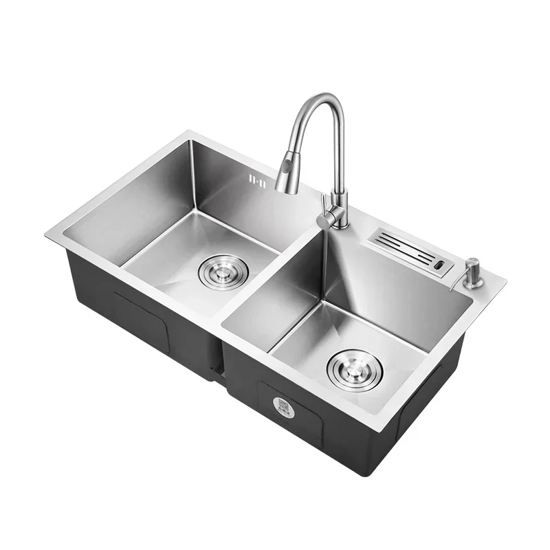 handmade double sink kitchen modern stainless steel sink kitchen