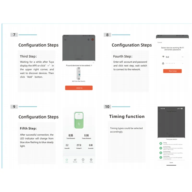 ABMF-Tuya Wifi Smart Relay Switch Over Under Voltage Protector Circuit Breaker Din Rail For Google For Alexa Home