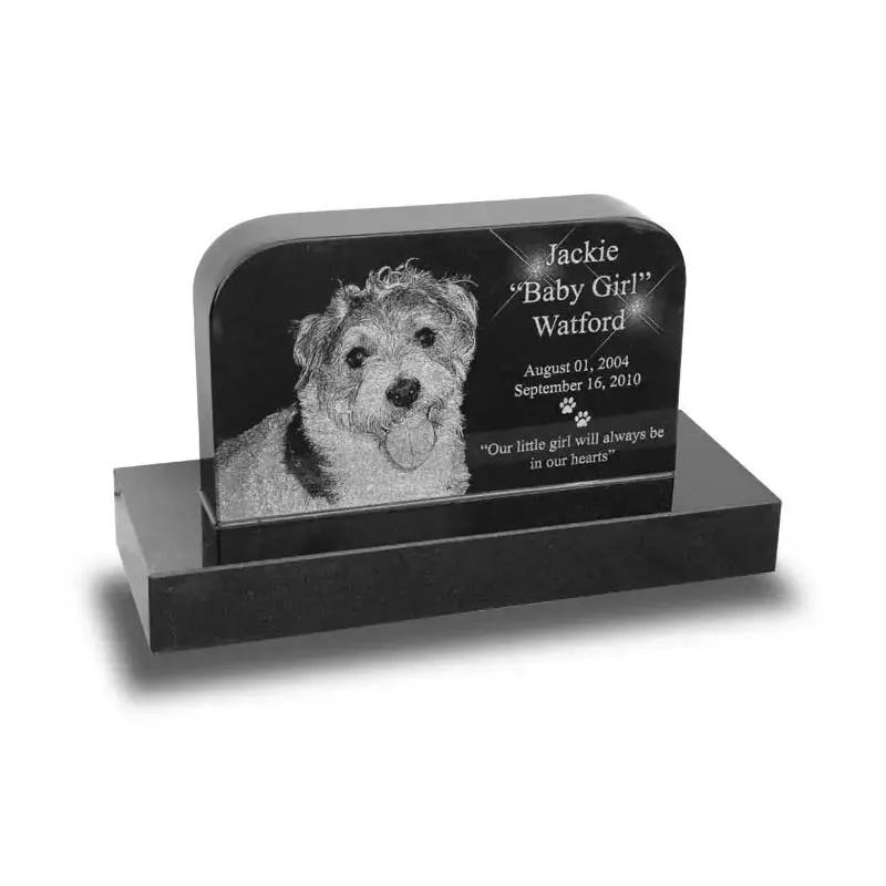 High Grade Black Granite Headstone Custom high quality Shape Pet Grave Tombstone