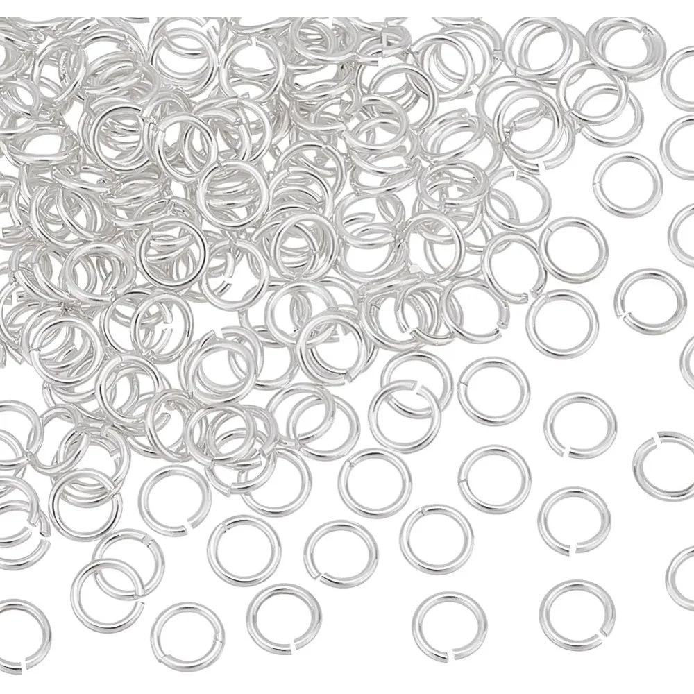 

200pcs 925 Sterling Silver Plated Open Jump Rings 4mm (0.16 inch) Small O Ring Connector Jewelry Making Circle Clasp kit