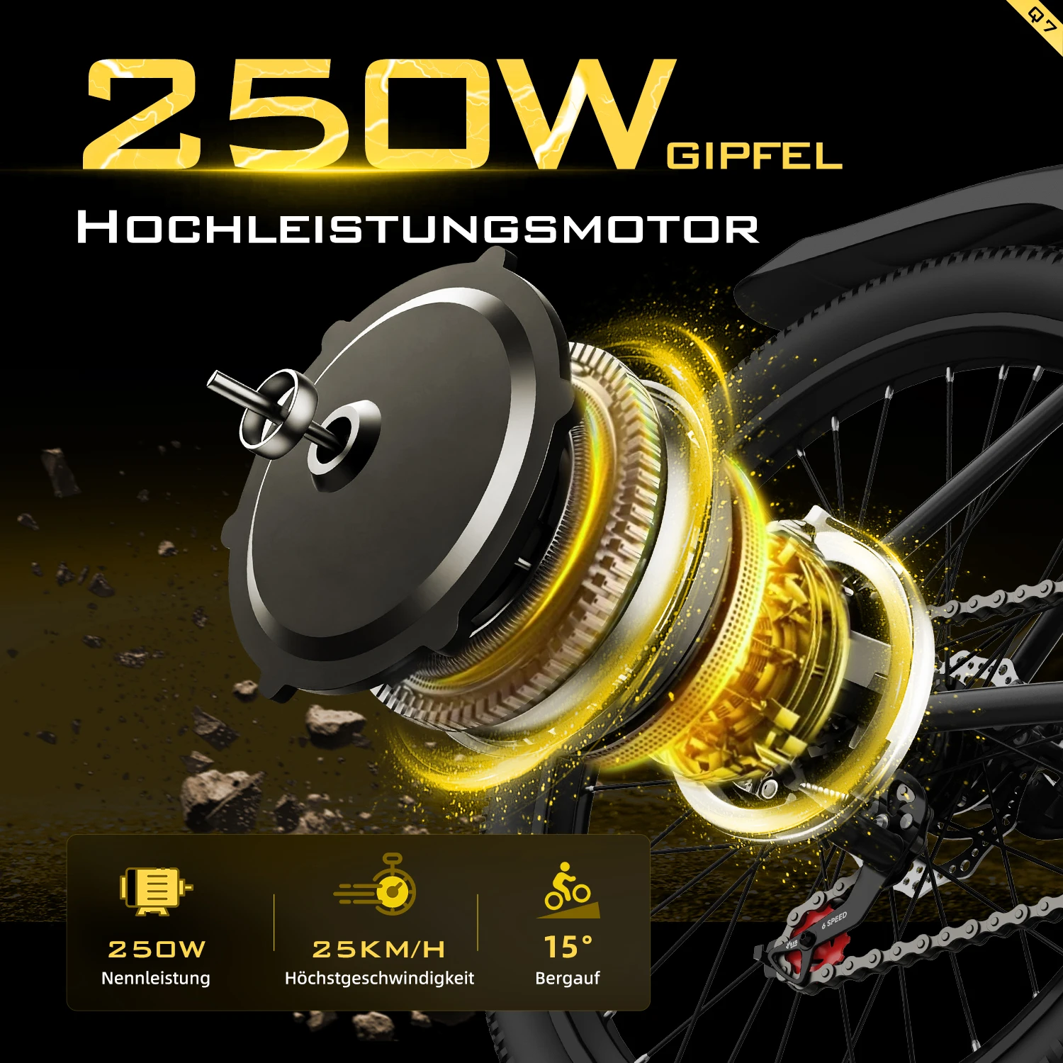 UNIBIKE Q7 الكبار الجبلية E-الدراجة 250 واط موتور 36V10Ah بطارية الحضرية التنقل دراجة كهربائية 26*1.95 الإطارات على الطرق الوعرة دراجة كهربائية #2