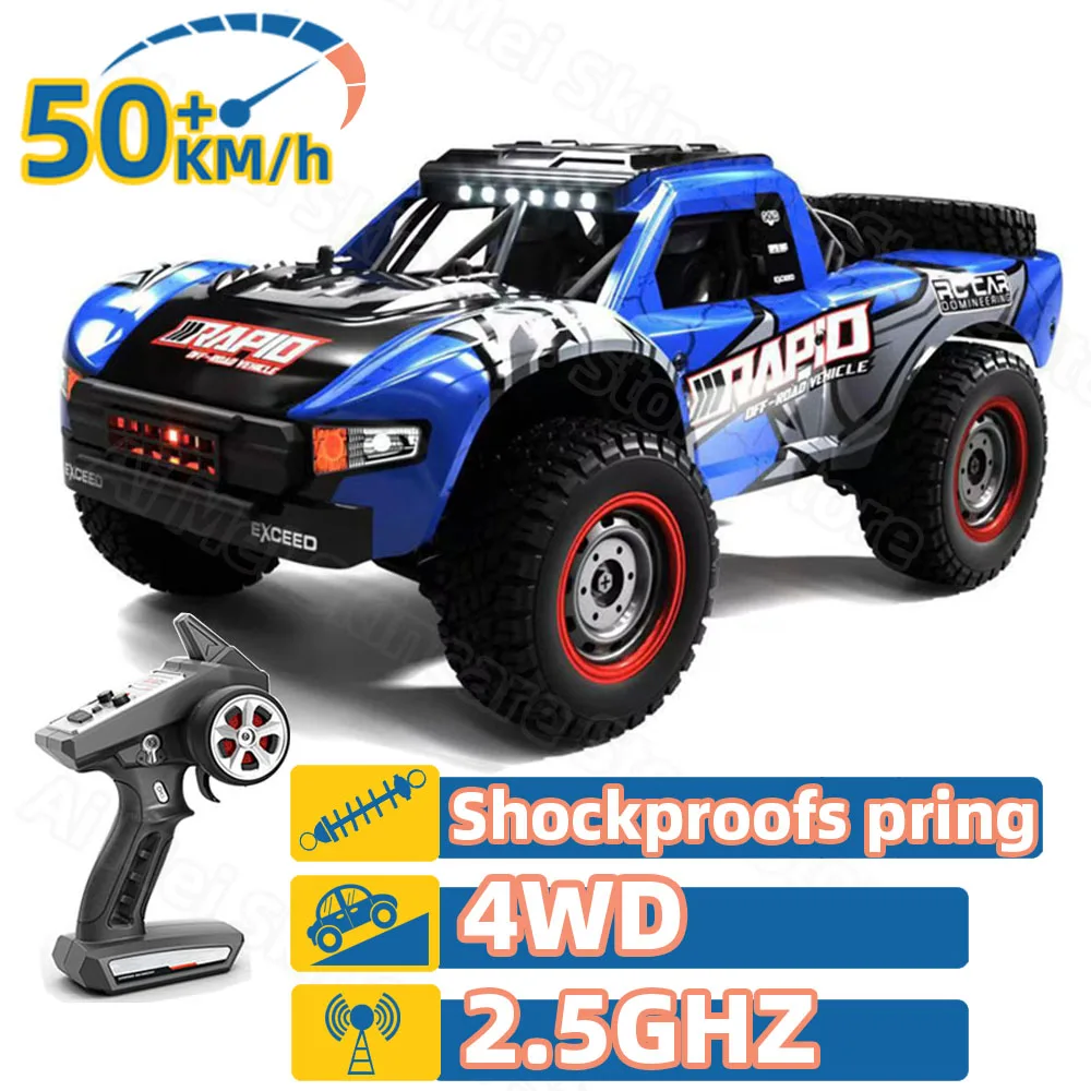 

50KM/H 4WD RC Car With Led Racing Car Brushless Motor Electric High Speed Drift Remote Control Truck Toys Gift for Kids WLtoys