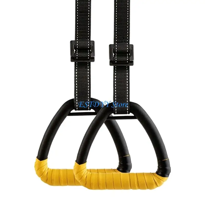 G6DE Gym Rings for Exercise Gymnastic Rings Exercise Rings Pull Up Rings with Strap