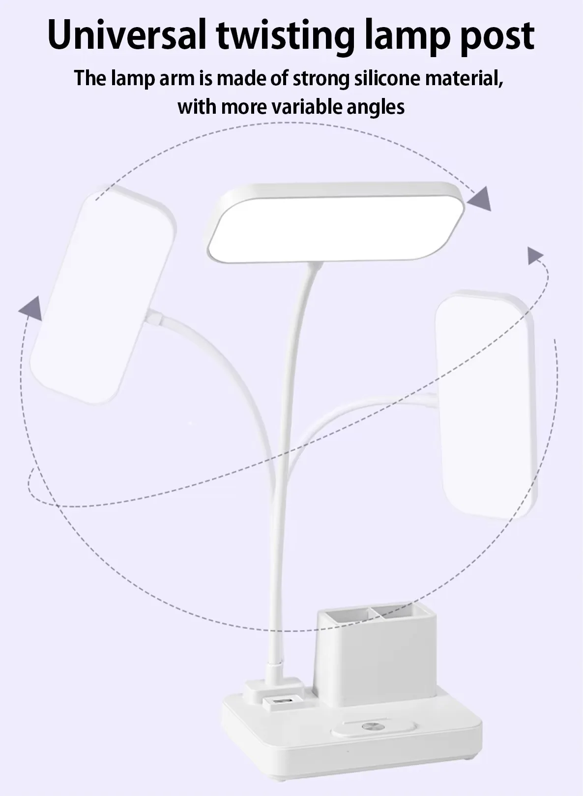 LED3 طرق اللمس يعتم USB يعتم كليب طالب عنبر التعلم طاولة الدراسة ضوء السرير فليكسو مصابيح ، مصباح مكتبي قابل لإعادة الشحن