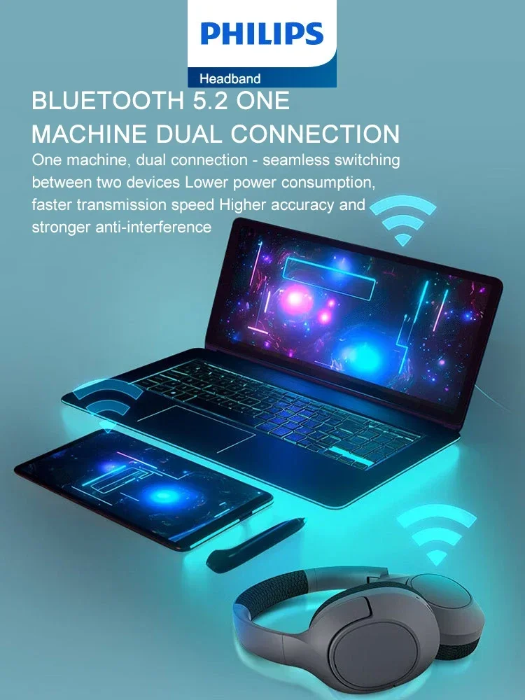 سماعات رأس لاسلكية ، بلوتوث ، سماعة أذن فوق الأذن ، ستيريو HiFi ، استعداد طويل ، ركض رياضي ، سماعة ميكروفون عالية الدقة ، جديدة