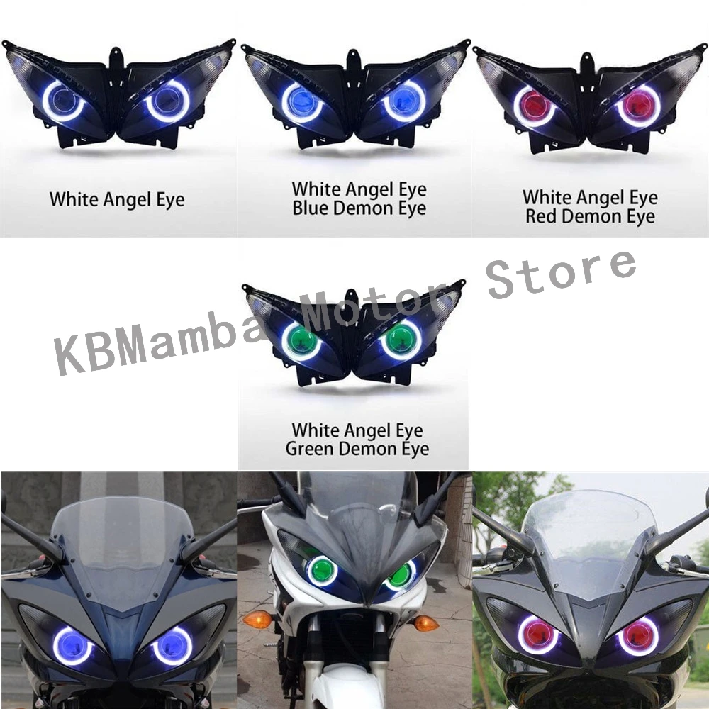 

Motorcycle Front Headlight Custom Head Lamp Projector Headlight Assembly For Yamaha YZ6S 2003-2009 2004 2005 2006 2007 2008 New
