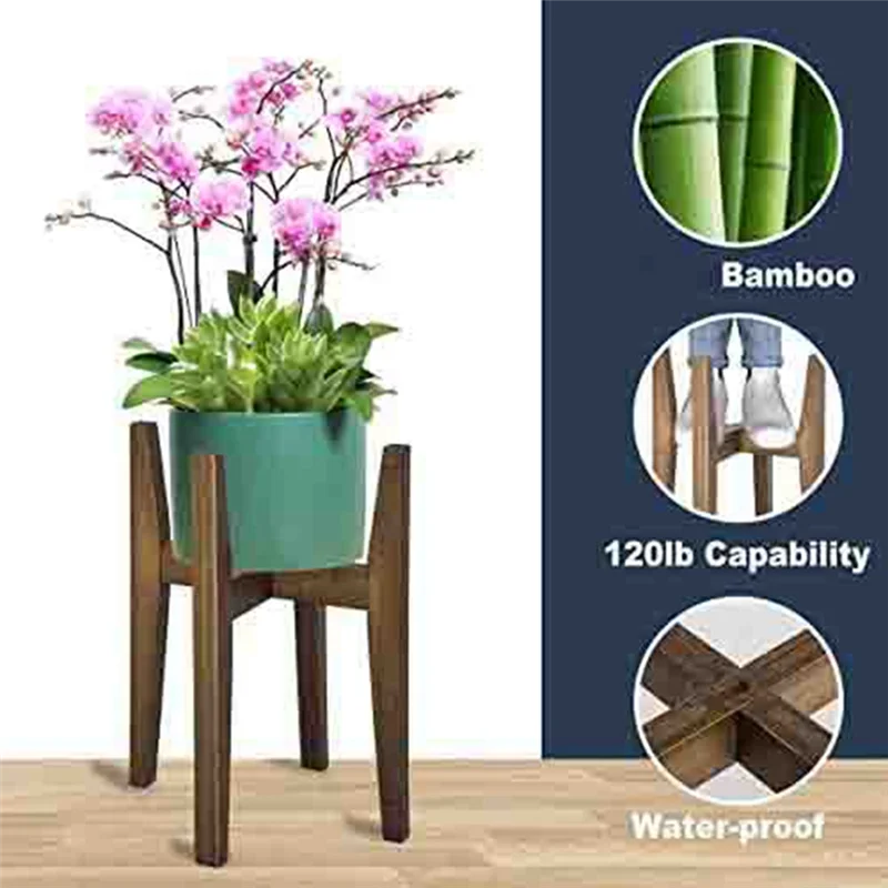 Soporte para plantas A04I, soportes para plantas de interior modernos ajustables, soporte de flores de esquina para interiores y exteriores, se adapta a macetas de 18 a 30CM