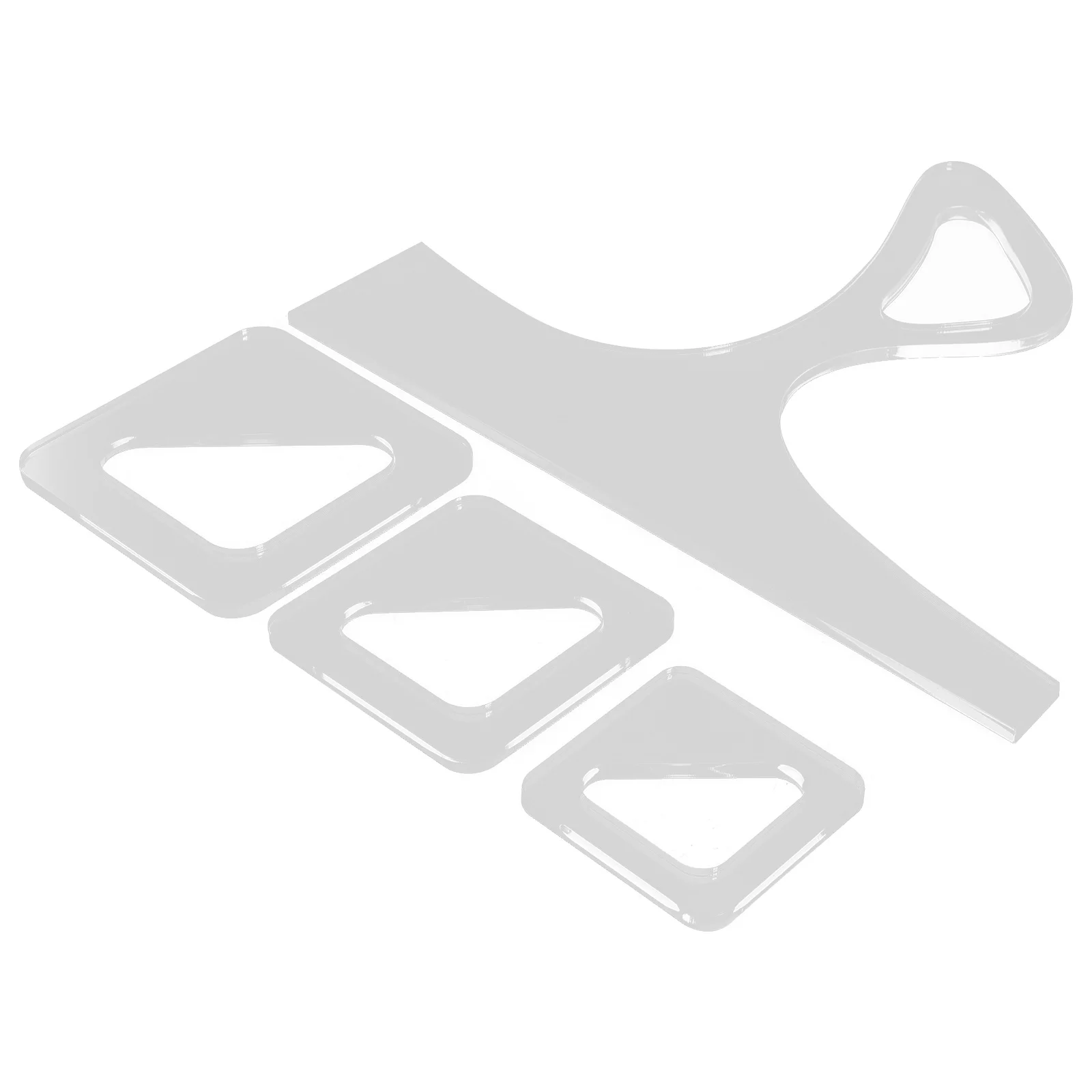 

4Pcs Acrylic Charcuterie Board Handle Stencil Cutting Board Template Precise Woodworking Tool Kitchen Tool