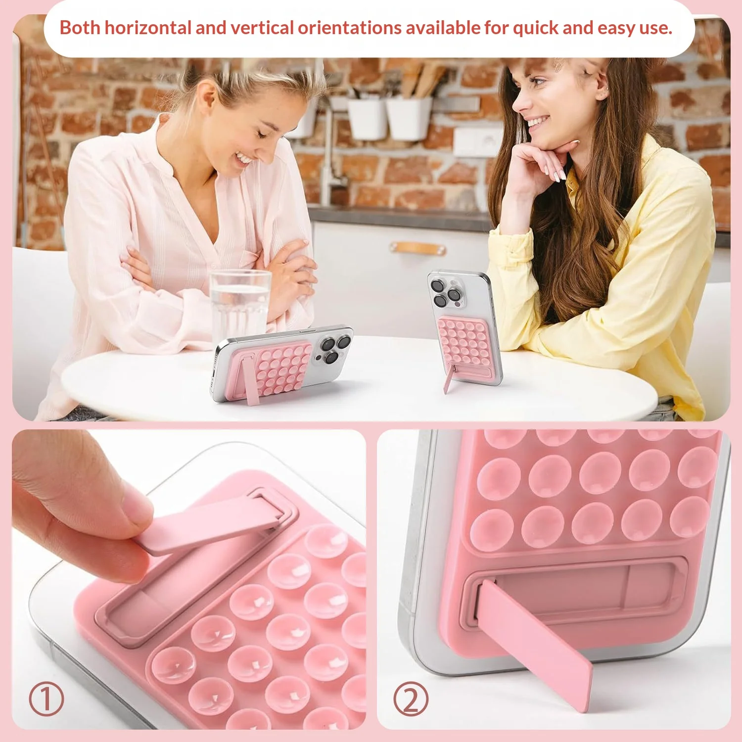 سيليكون شفط الهاتف جبل مرآة دش حامل هاتف طوي لاصق الهواتف الذكية ملحق لصور شخصيات ومقاطع الفيديو