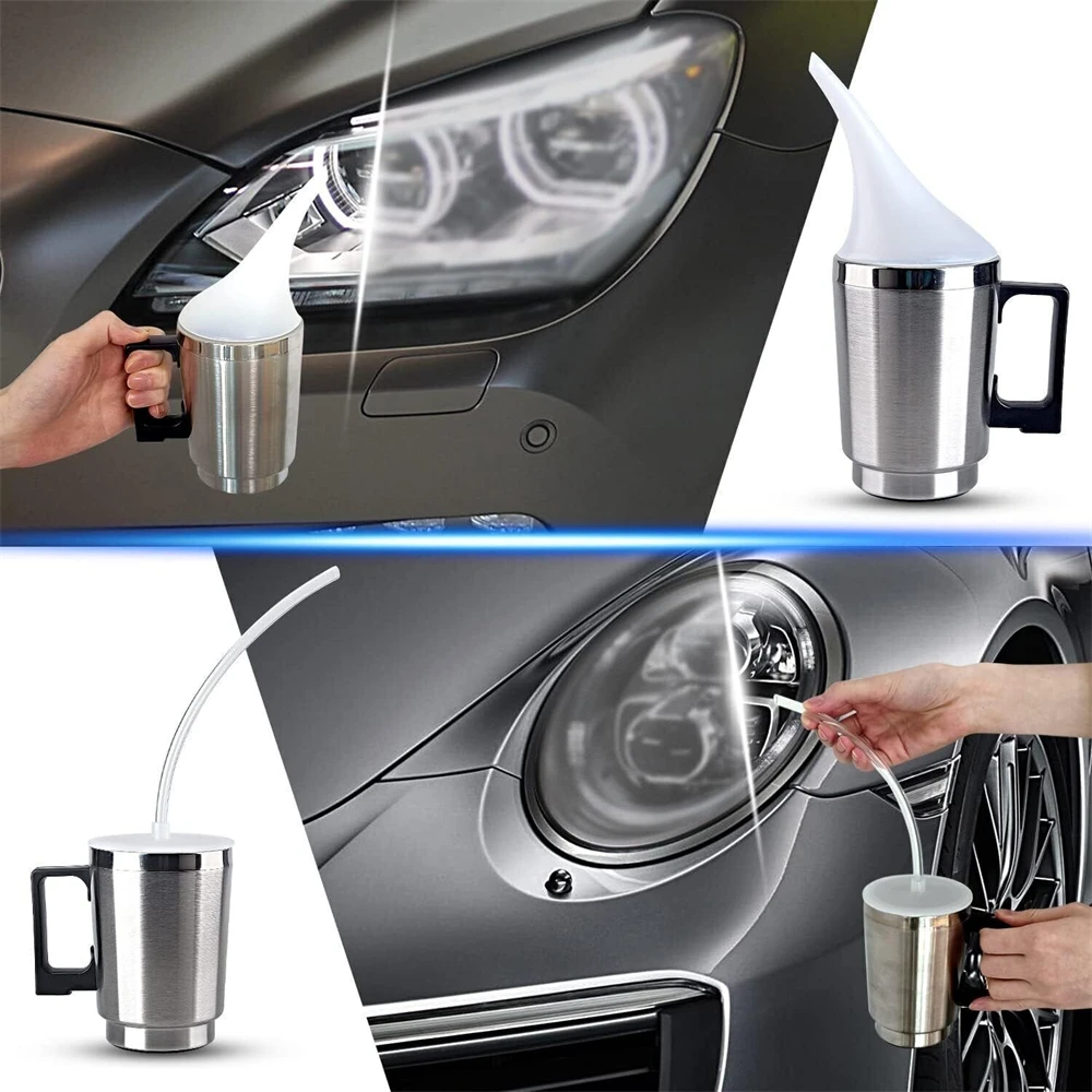 800ML Liquid Polymer Headlights Restorer Regeneration Automotive Cleaning Kit Teapot Car Lamps Polymer Steam for Headlight