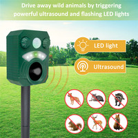 1 Pcs Ultrasonic Animal Repellant Cat Dog Repellant Solar Powered Rechargeable Garden Waterproof Animal Deterrent For Farm Yard