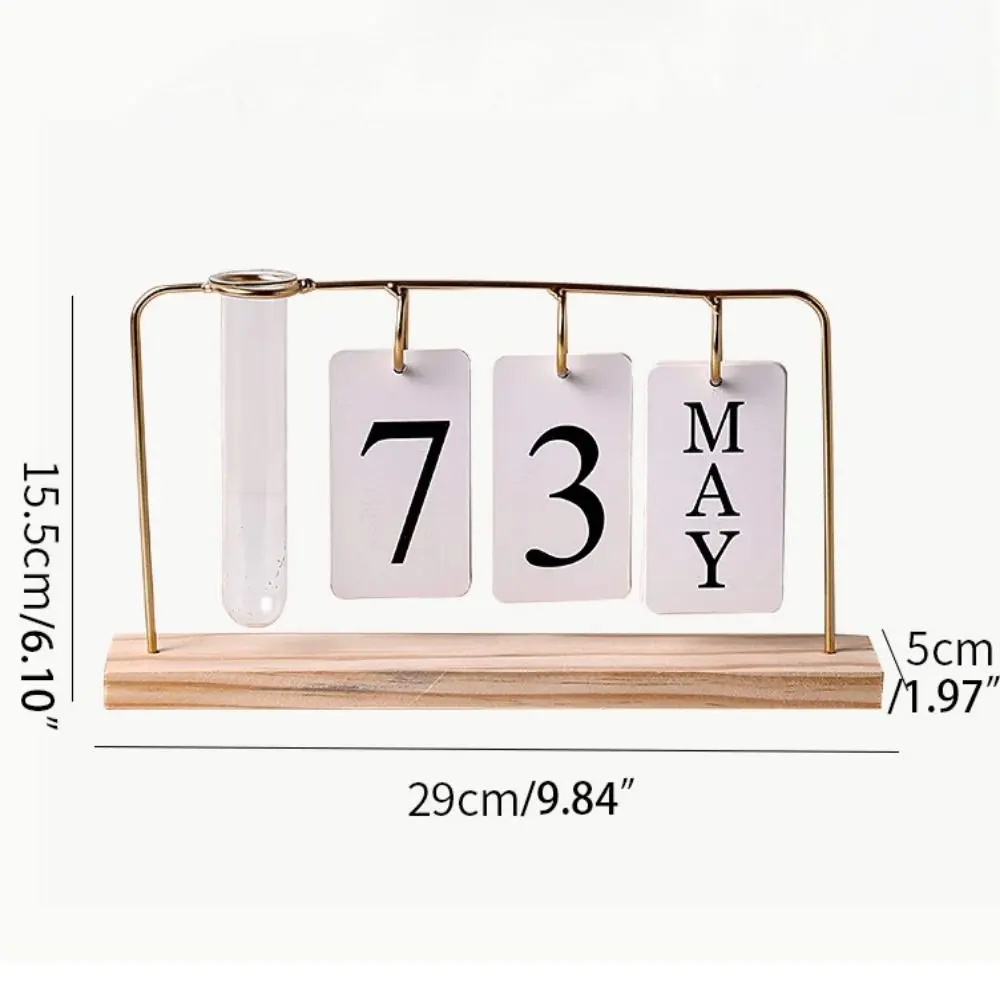 Гидропонный вечный календарь «сделай сам», многоразовый с деревянным основанием, деревянный дисплей, календарь, ручной переворачивающийся календарь обратного отсчета, настольный