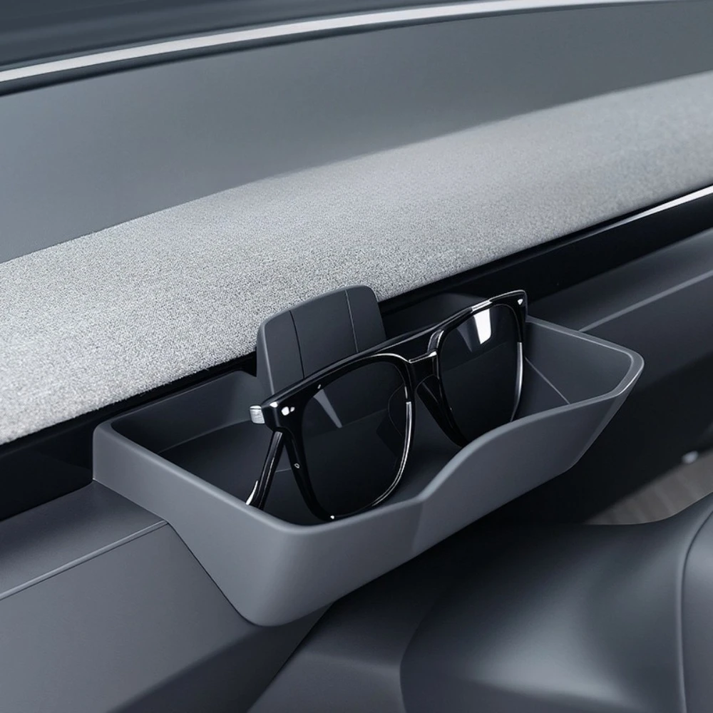 For Tesla Model Y/YL Juniper 25-26 /Model 3 Highland 24-26 Central Control Storage Box Dashboard Eyeglass Case Car Phone Holder