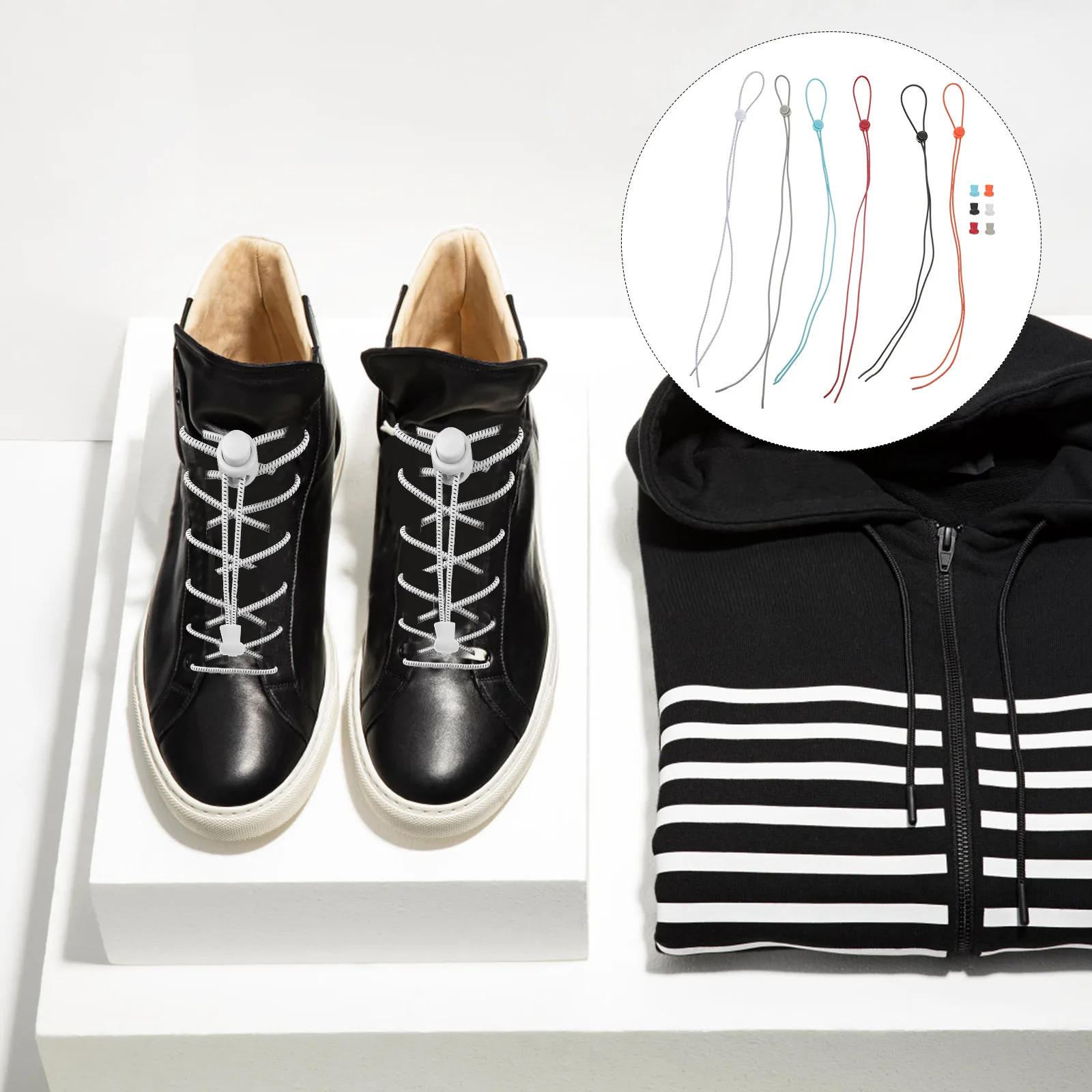 

6Pairs Stretching Shoelaces Snug Support No Stumble Fit All Ages Runners Arthritis Gift Elastic Shoelaces Shoes Accessories