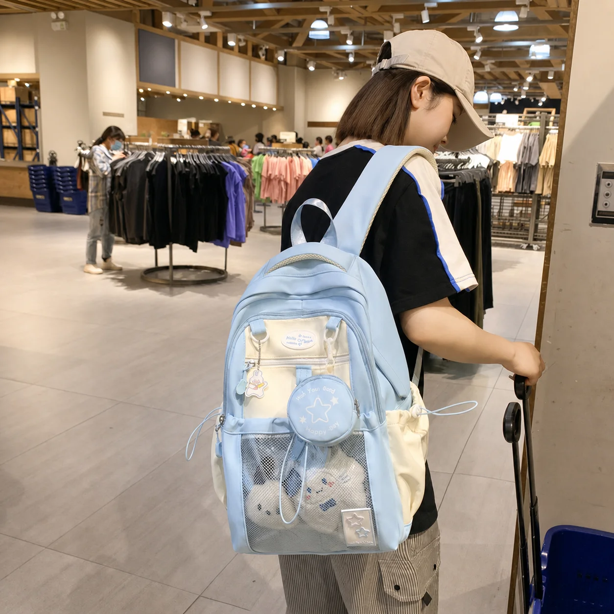 

Large Capacity Daypack Stylish Nylon Ita Backpack Casual School Bag Large Capacity Girls School Backpack For Daily Use School