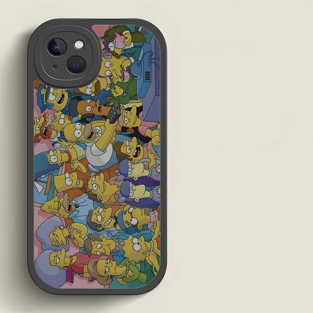 Cartoon Phone Case For iPhone 15 14 13 11 12 comics Homer Simpson Pro Max Mini X XR Disney XS 8 Funny Plus mini Family 2024 lamb