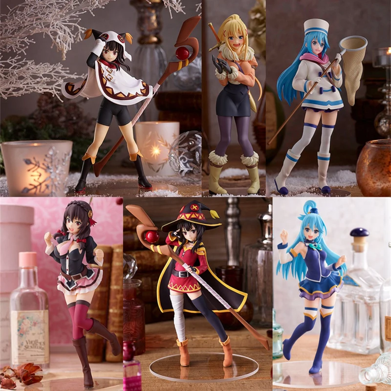 

Оригинальный новый ‌ В наличии ‌ GSC POP KonoSuba Megumin Aqua Yunyun Darkness Аниме Фигурка Набор Коллекционный Подарочный Декор