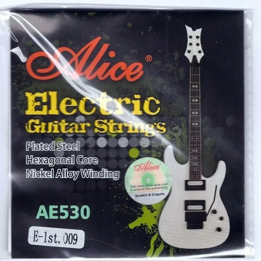 5 Pcs Single Guitar Strings AE530 Electric Guitar Top E Plain Steel Gauges 009 010 Popular Gauges Ultra Fine Anti Rust Layer