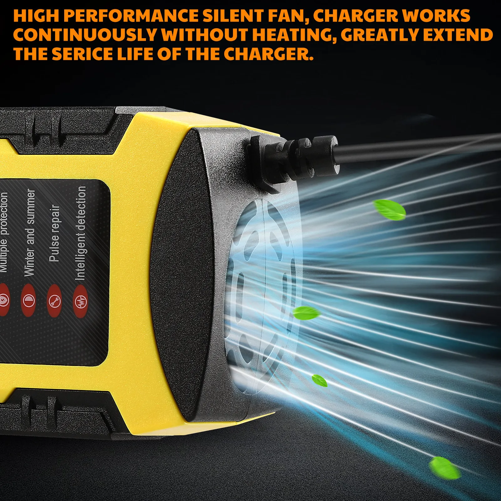 

Car Battery Charger Automatic Smart Battery Maintainer with Digital Display Screen Pulse Repair Charger for SUV Car Lawn Mower M