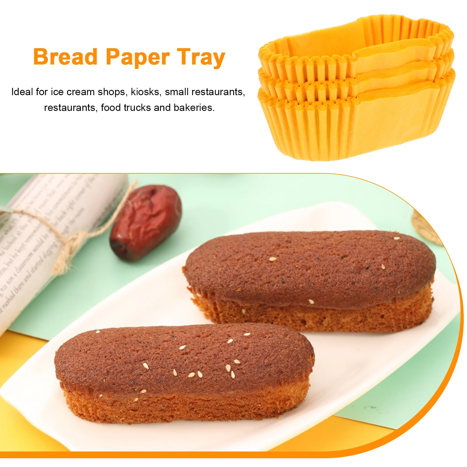 

1000pcs Oval Paper Baking Cups with Boat Shape Design Multipurpose Grease Proof Bread Paper Tray Liners for Cupcakes Cake Balls