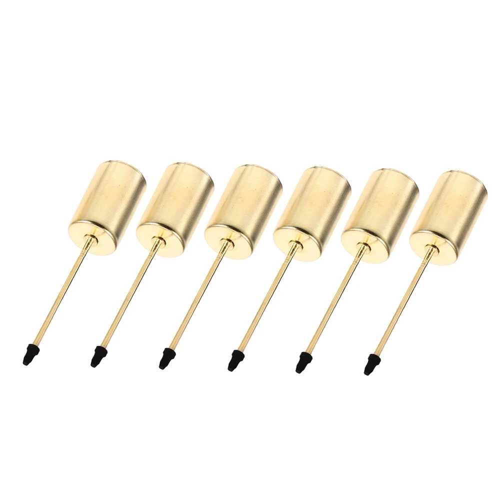 

6pcs C Holder Iron Cup Spike Design for Taper C Dining Table Decor Golden ColorReusable Holiday Party Christmas