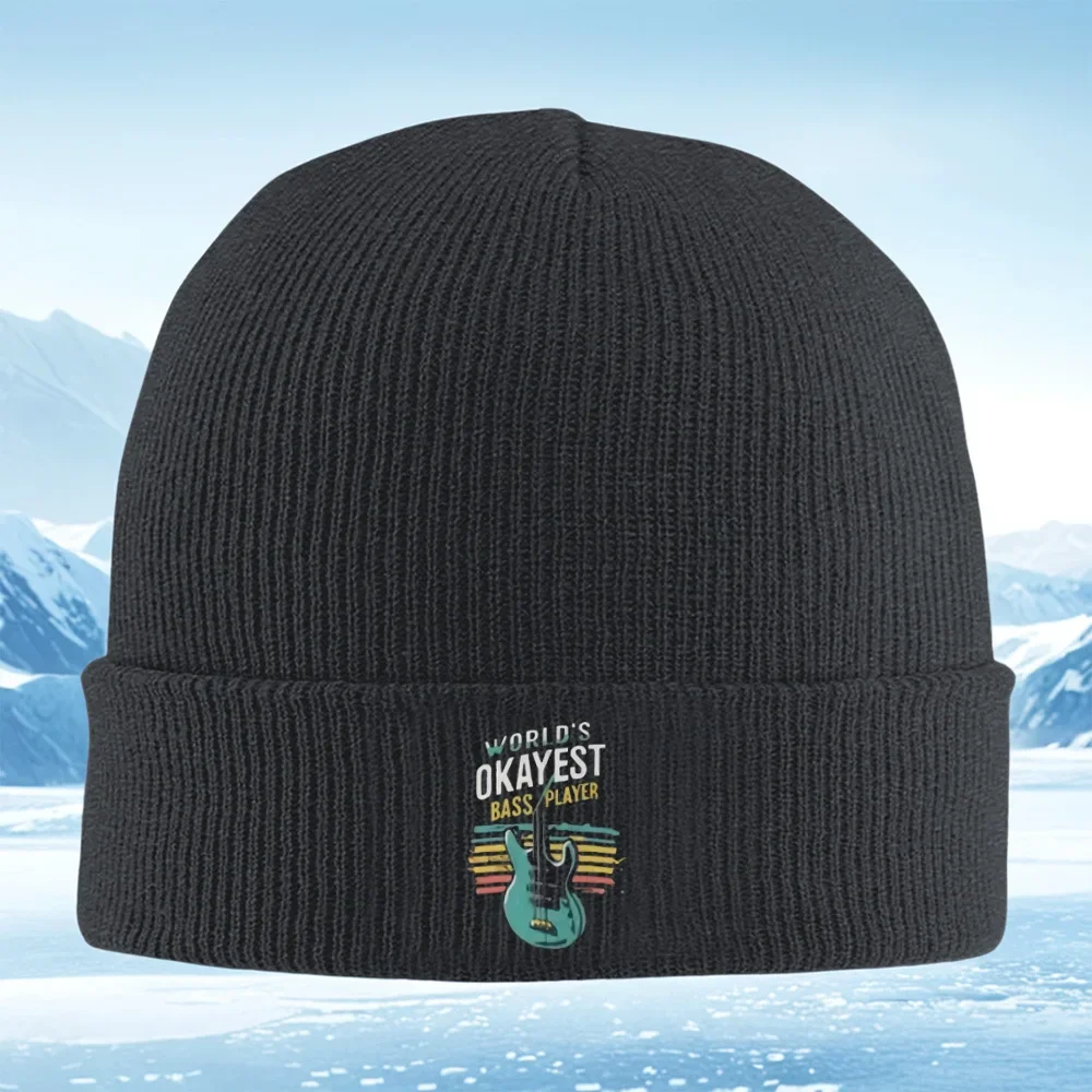 تصميم لاعب الجهير، أفضل فن في العالم، آلة موسيقية. الرجال النساء للجنسين محبوك قبعة قبعة صوفية قبعة الشتاء الحرارية الدافئة #1