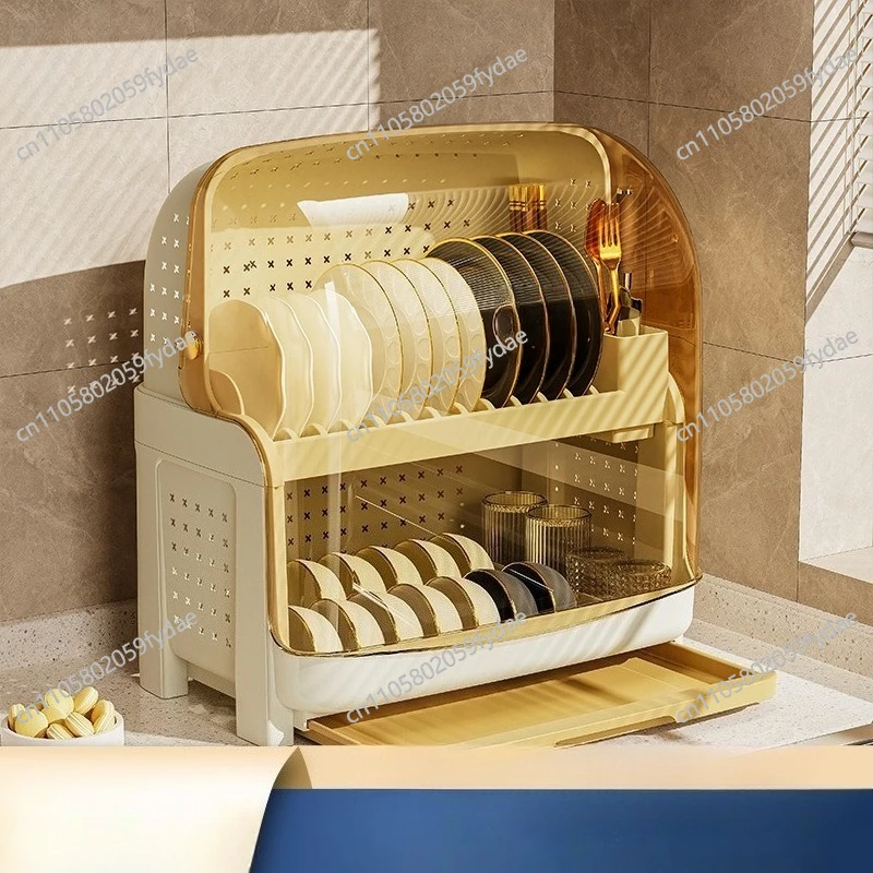 Kitchen Rack Countertop Multi-functional Placement, Storage Bowl Rack, Dishes Can Be Turned Over Drain Rack