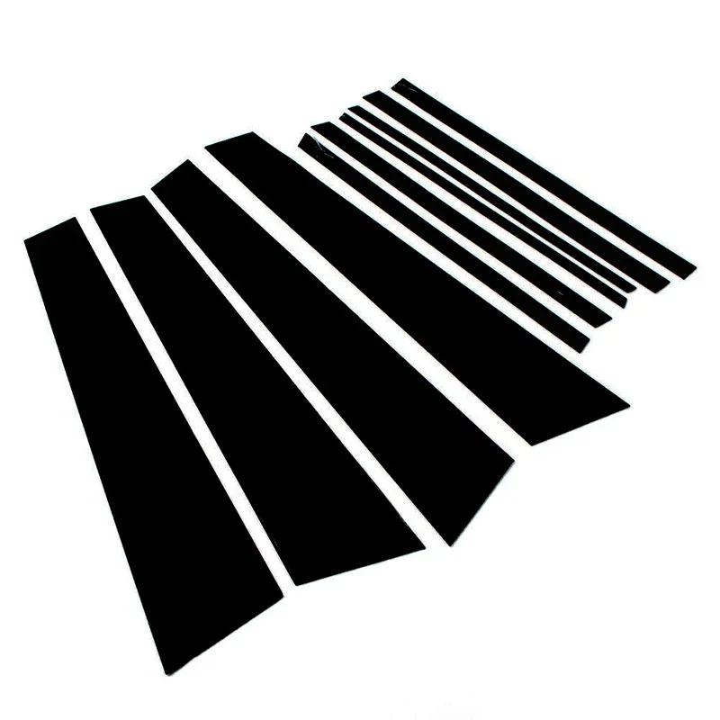 6PCS High Quality Glossy Black Car Pillar Posts Molding Cover For BMW X1 F48 2016-2022 Door Window BC Column Stickers