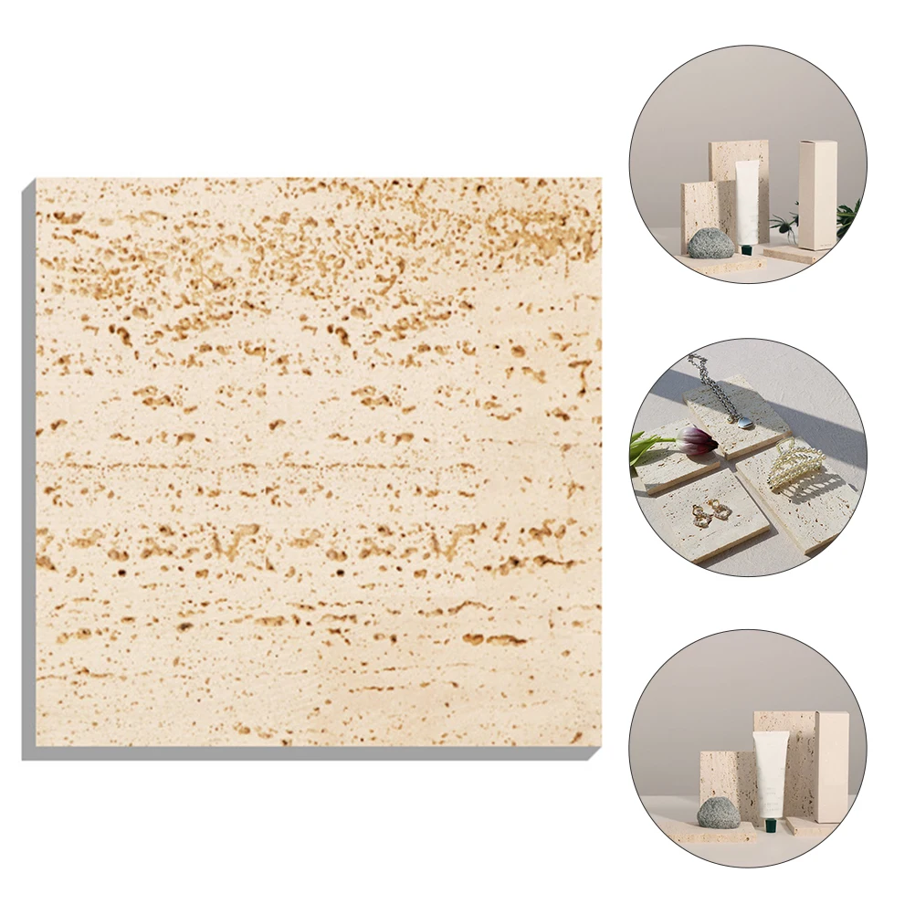 

Natural Stone Photo Props Beige Vintage for Bride Jewelry Shooting Background Unique Accessories Cosmetics Poses Photography
