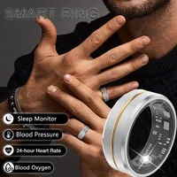 New SR200 Smart Ring Heart Rate Blood Pressure Blood Oxygen Temperature Sleep Calories Health Multilingual Fitness Tracker Rings