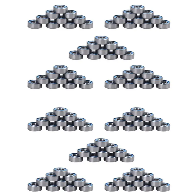 BAAJ-100Pcs MR115 2RS Ball Bearings 5X11x4mm For Traxxas Slash Rustler Stampede Wheel