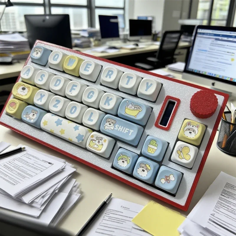 

One-handed Keyboard D30 Mini Keyboard Kit Custom Wired Single-mode 3D Print QMK/VAIL Hot Swap RGB Ergonomic with Knob/screen