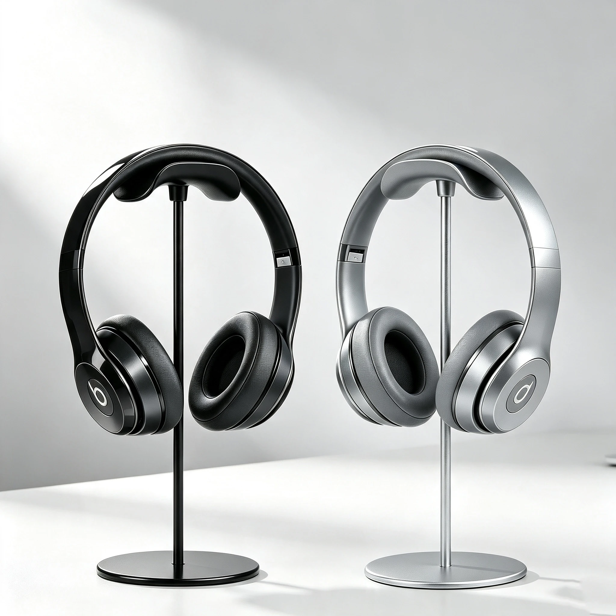 Alloy Desktop Headphone Stand Universal Gaming Headset Holder Non-slip Pad Base Fit Over-ear Earphones Home Office Desk Display image 2