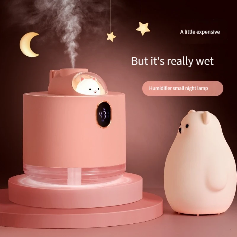 Cute Space Ship Humidifier Small Charging Desktop Office Baby Pregnant Women Home Water Replenishment spray Aromatherapy Machine