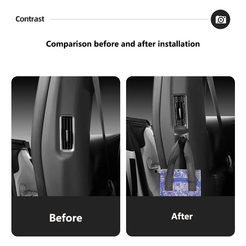 Air Outlet Hook for Tesla Model YL 2025 2026 ABS B-pillar Rear Row Rear Ventilation Grille Hanging Hooks Car Interior Accessorie