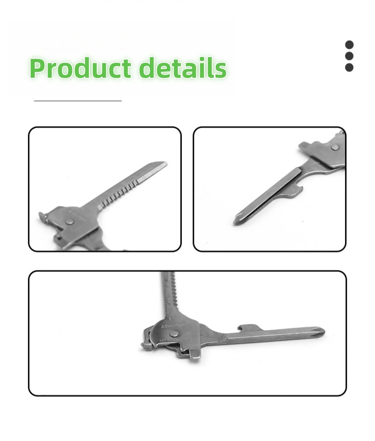 Multifunktions-Klappwerkzeug, Schlüsselanhänger, Öffner, Schraubendreher, EDC, 6-in-1-Utility, Outdoor, Survival, Rettung, Taschenzange, Schlüsselanhänger – Detail 8