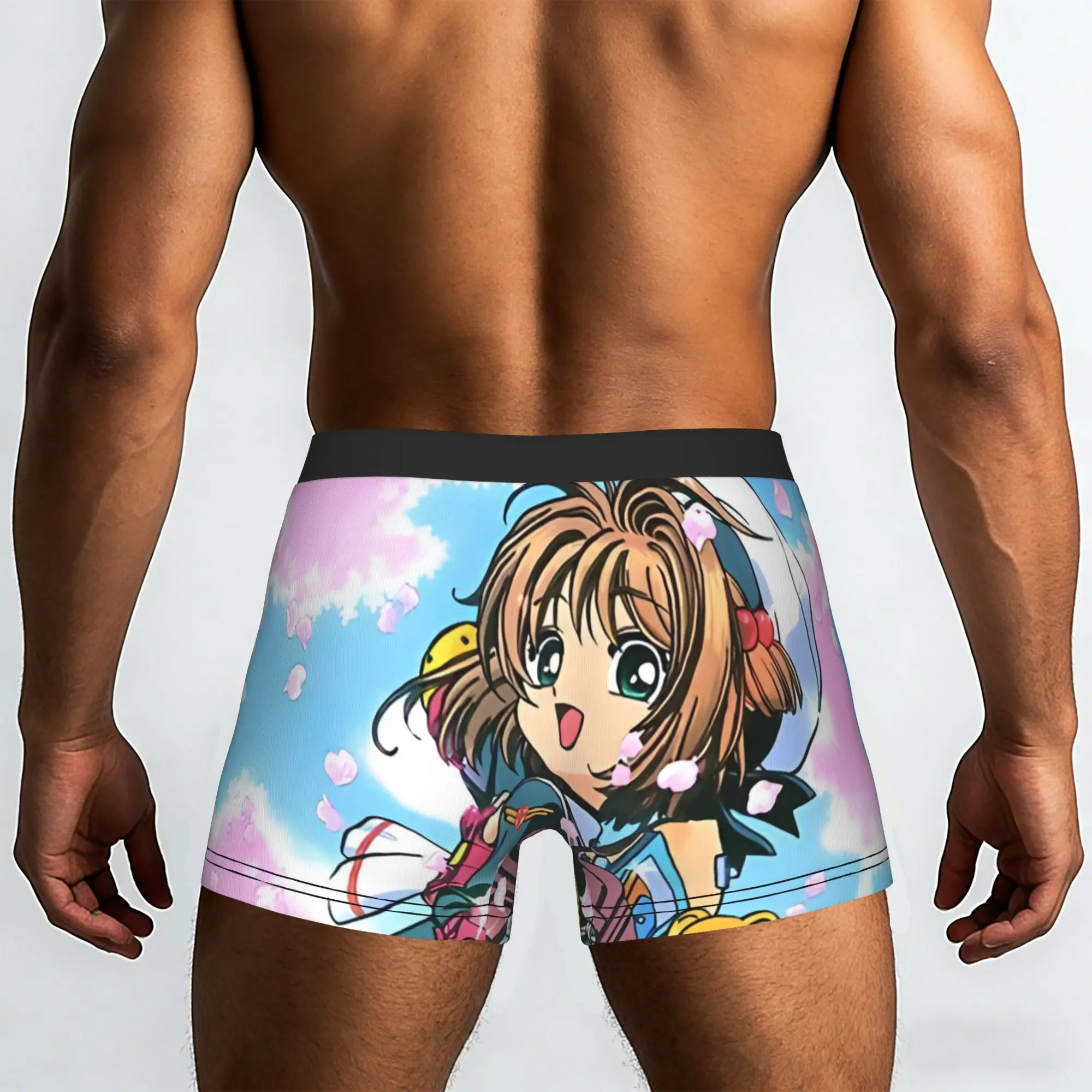 Sakura Magic Rollerblades Bandai Cardcaptor Sakura Underpants Breathbale Panties Man Underwear Print Shorts Boxer Briefs