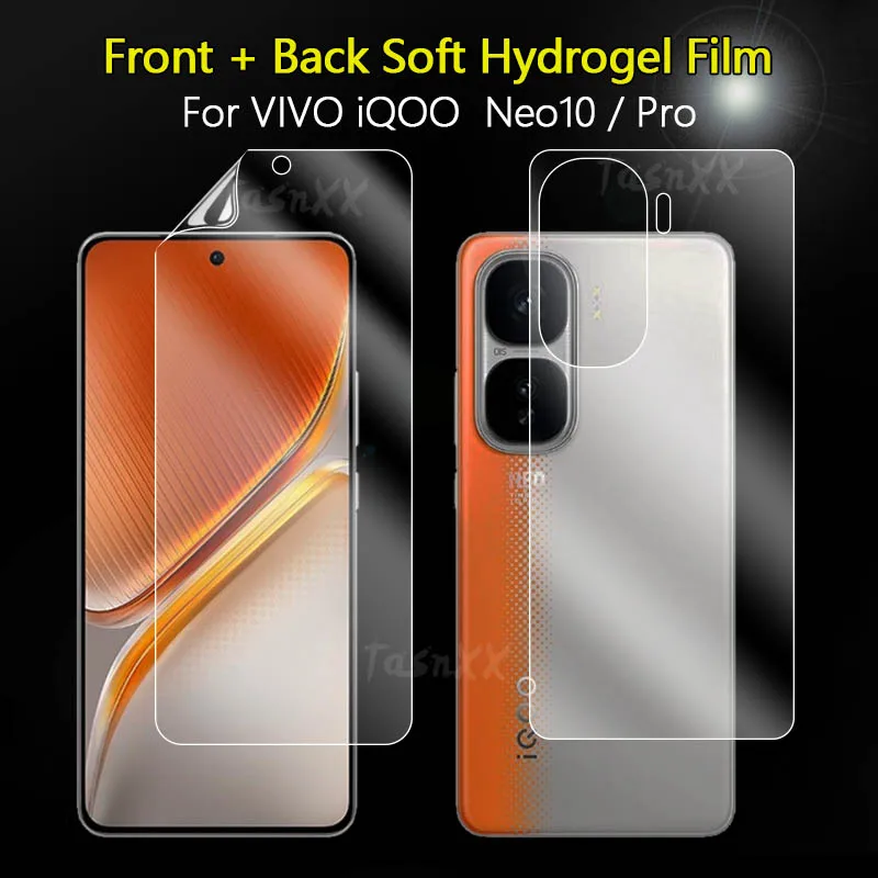 Front + Back Soft TPU Film For iQOO Neo10 9 9S 8 Pro Ultra Clear Anti Scratch Full Cover Screen Protector -Not Tempered Glass