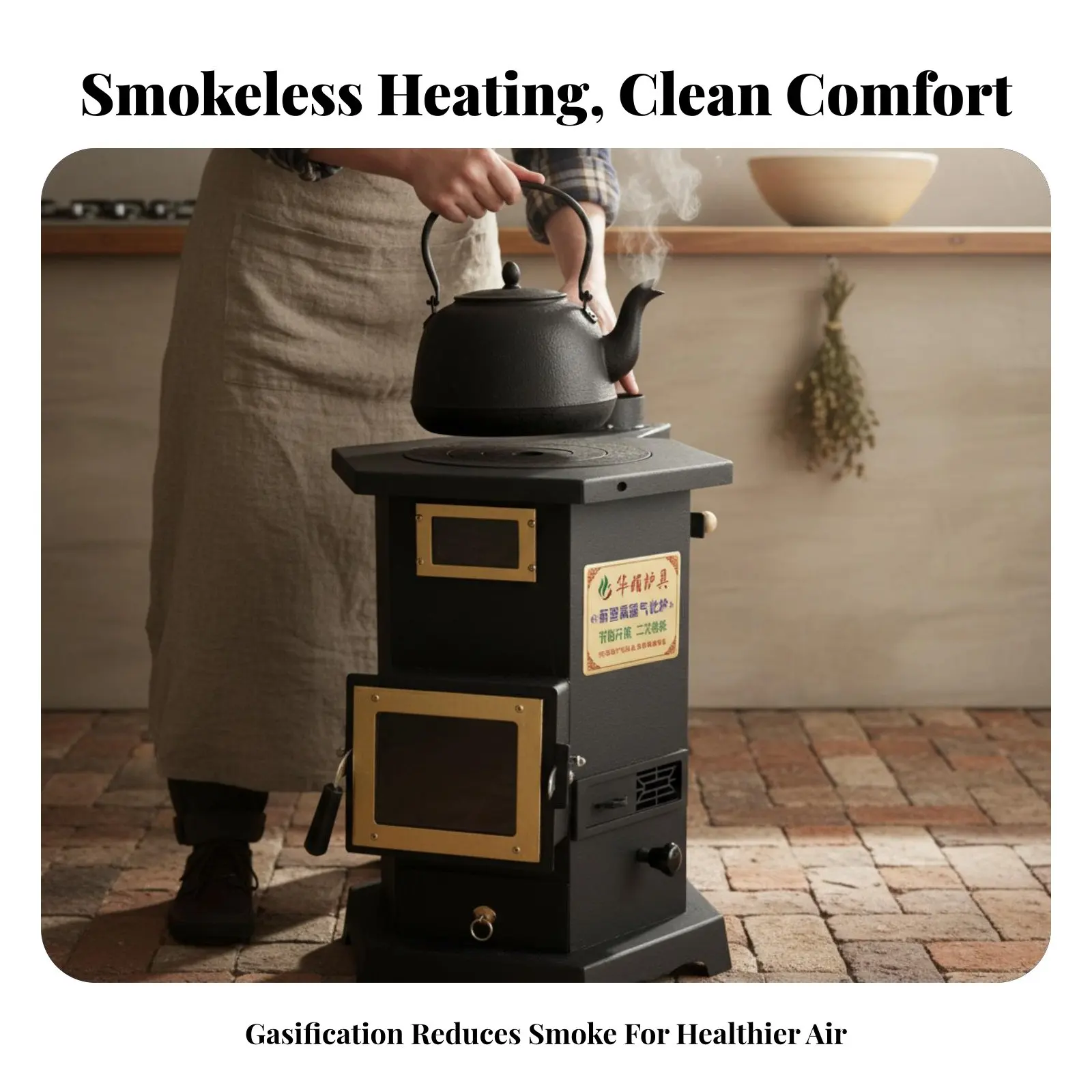 

Угольная печь, бездымное отопление для помещений, многотопливная дровяная печь для дома, подходит для сельской местности