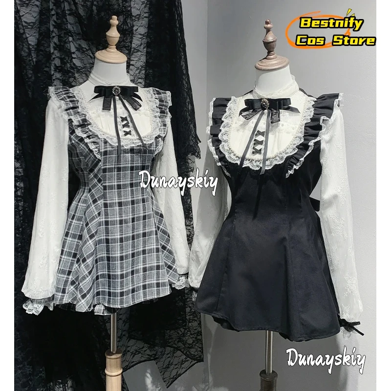

Bestnify Cos*Original Japanese Vintage Lolita Style Lace Shirt Woman School Uniform Dress Harajuku Jirai Kei Design Chic Outfits