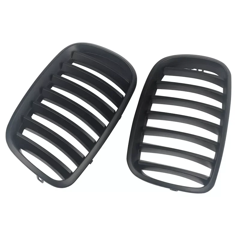 For BMW X5 E70 X6 E71 2007-2013 ABS Car Grille Front Kidney Grill Single Line Matte Black 51137157687 51137157688 51137185223