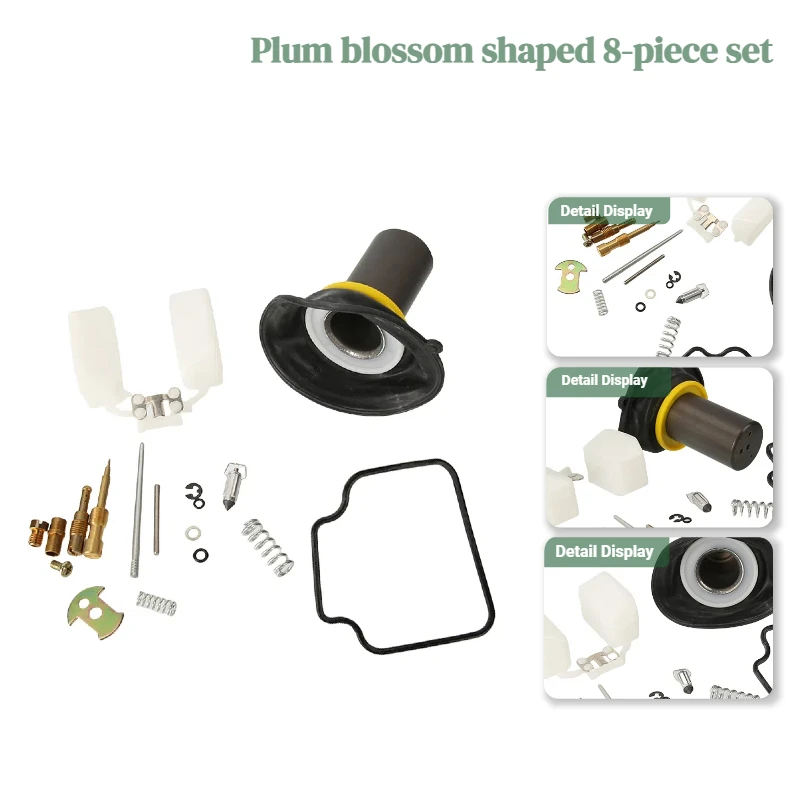 

Plunger Carburetor Repair Kit For PD18J GY6 50CC ATV Karting Moped Scooter Jet Needle Float Needle Valve Gasket Rebuild Set