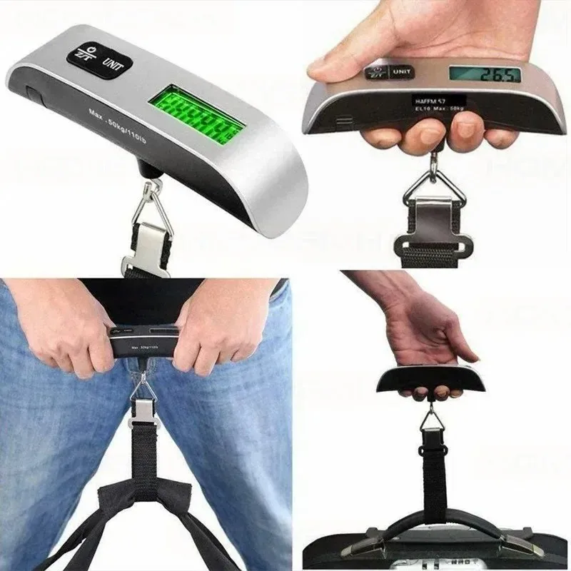 Portable Handheld Digital Luggage Scale 50kg 110lb Hanging Baggage Weight Scale for Travel Suitcase