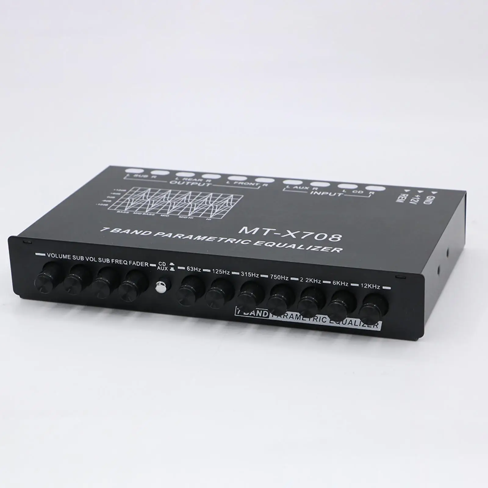 7 Band Car Equalizer Subwoofer GAIN Control Car Stereo Tone Control 7 Band Parametric Equalizer Car Graphic Equalizer Amplifier