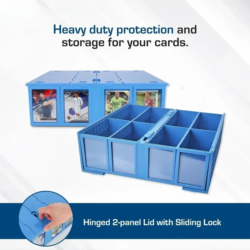 Hot Sellers.Collectible Card Bin  Includes 4 Card Storage Partitions | Loose Trading Card Storage for Pokemon, MTG, and Sports.N