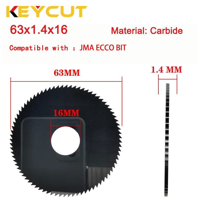 Fresa JMA ECCO BIT FP8 FP8W 63x1,4x16 Herramientas de cerrajería de repuesto