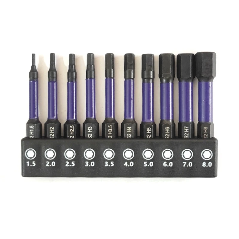 20Pcs Shank Screwdriver Bit Set Hexagon Head 1/4” Shank Wrench Drill Bit Key Allen Screwdriver Bit Set Dropship