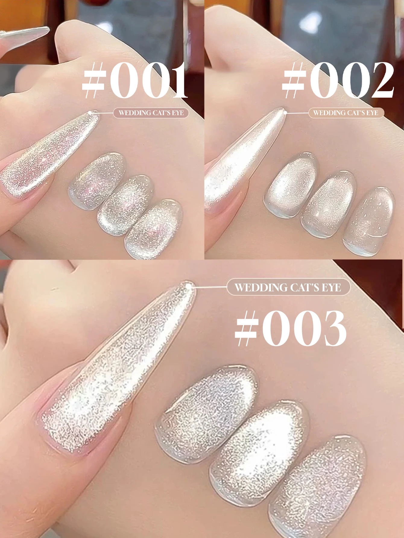 ยาทาเล็บเจลแคทอายสีน้ำใส 12 มล. 1 ชิ้น สำหรับงานแต่งงาน คอลเลคชั่นใหม่ฤดูหนาว 2025 - ไม่ต้องใช้เบสโค้ท ยาทาเล็บแคทอายเงางามพิเศษ